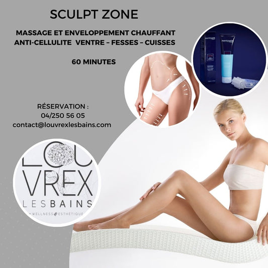 SCLUPT ZONE Massage et enveloppement chauffant anti-cellulite 60 minutes